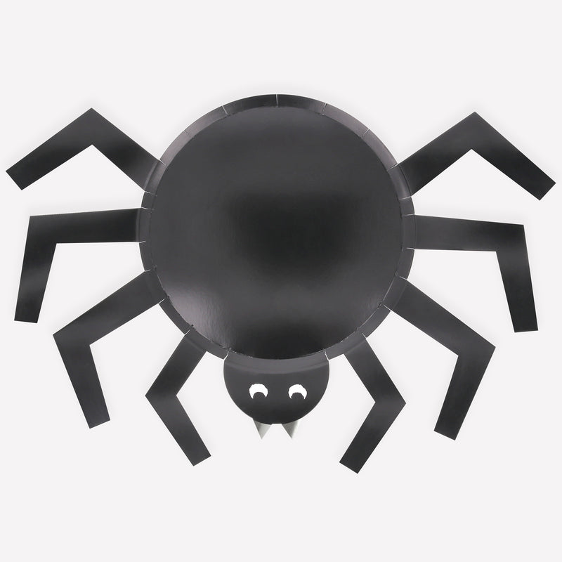 Spider Shaped Party Paper Plates (x 8)